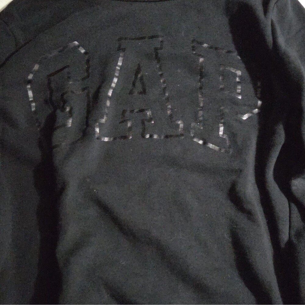 Gap Black Logo Pullover Sweatshirt Men's 2XL Fleece Cotton